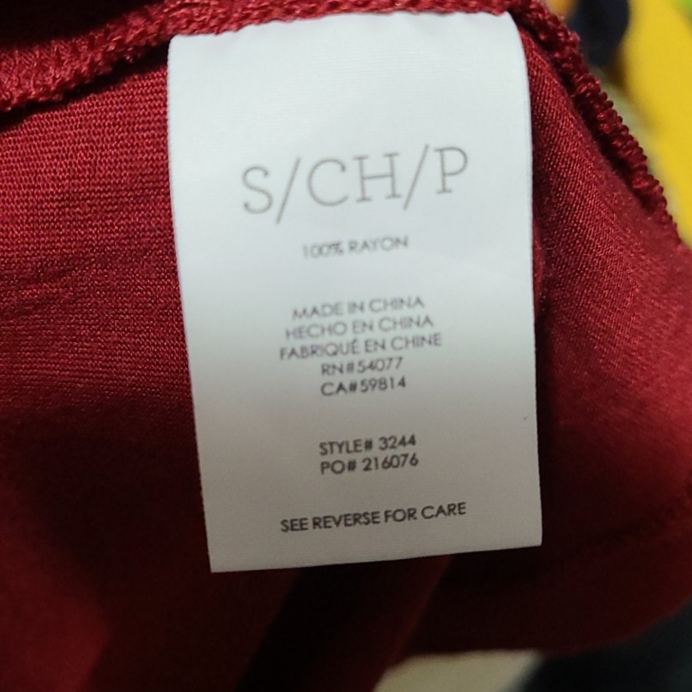 Cabi Cute Tee Womens Drape Neck Red - Picture 9 of 9